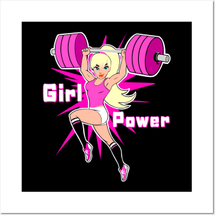 Fitness Girl, barbell girl, gym girl, fitness girl Posters and Art